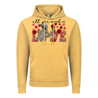 Skeleton All You Need Is Love Vintage Hoodie | Teevron