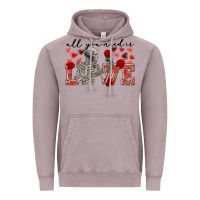 Vintage Zinc skeleton all you need is love Vintage Hoodie - FaDigitalArtStudio