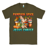 Army Green pumpkin spice and jesus christ Classic Tee - CowGirlArtShop