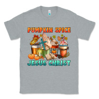 Heather Grey pumpkin spice and jesus christ Classic Tee - CowGirlArtShop