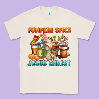 Pumpkin Spice And Jesus Christ Classic Tee Designed By Cowgirlartshop