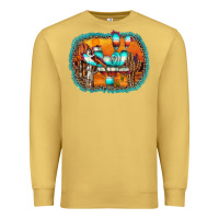 Antique Gold western cactus Premium Sweatshirt - AdoDesignShop