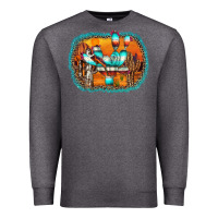 Charcoal Heather western cactus Premium Sweatshirt - AdoDesignShop