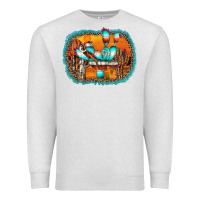 Oatmeal Heather western cactus Premium Sweatshirt - AdoDesignShop
