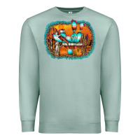 Seafoam western cactus Premium Sweatshirt - AdoDesignShop