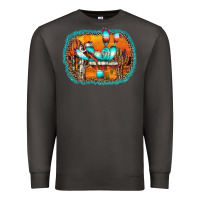 Smoke western cactus Premium Sweatshirt - AdoDesignShop