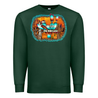 Sports Green western cactus Premium Sweatshirt - AdoDesignShop