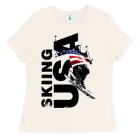 Bone skiing usa support the team Ladies Tee - DesigneFamous