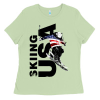 Matcha skiing usa support the team Ladies Tee - DesigneFamous