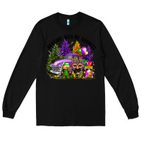 Black mardi gras hanging with my gnomies Long Sleeve Tee - FaDigitalArtStudio