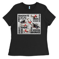 Black senior 2024 Ladies Tee - CowGirlArtShop