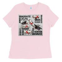 Bubblegum Pink senior 2024 Ladies Tee - CowGirlArtShop