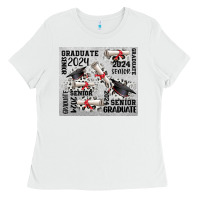 White senior 2024 Ladies Tee - CowGirlArtShop
