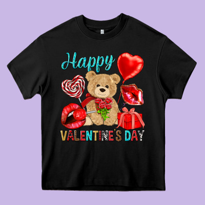 Happy Valentines Day Valentine's Day Heavy Core Tee Designed By Howdyjamesfarm