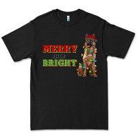 Black merry and bright german shepherd Premium Tee - RanaPortraitStore