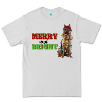 Dove Grey merry and bright german shepherd Premium Tee - RanaPortraitStore
