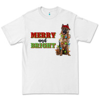 White merry and bright german shepherd Premium Tee - RanaPortraitStore