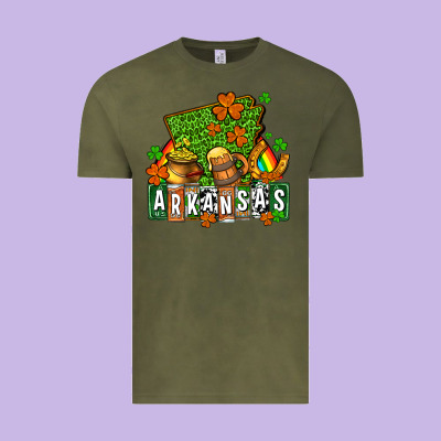 St. Patrick's Arkansas Vintage Tee Designed By Oliviacreatesart