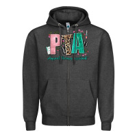 Charcoal Heather pta physical therapy assistant Zipper Hoodie - AdoDesignShop