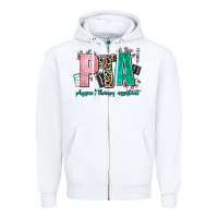 White pta physical therapy assistant Zipper Hoodie - AdoDesignShop