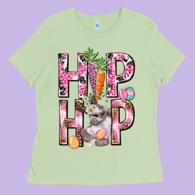 Hip Hop Easter Girl Easter Day Ladies Tee Designed By Howdyjamesfarm