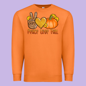Peace Love Fall Premium Sweatshirt Designed By Adodesignshop
