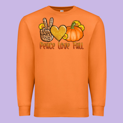 Peace Love Fall Premium Sweatshirt Designed By Adodesignshop