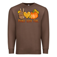 Chestnut peace love fall Premium Sweatshirt - AdoDesignShop