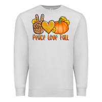 Dove Grey peace love fall Premium Sweatshirt - AdoDesignShop