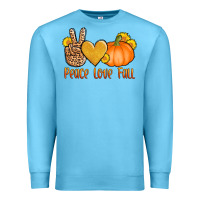 Ocean Blue peace love fall Premium Sweatshirt - AdoDesignShop