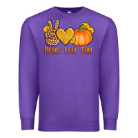 Purple peace love fall Premium Sweatshirt - AdoDesignShop