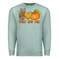 Seafoam peace love fall Premium Sweatshirt - AdoDesignShop