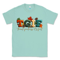 Seafoam tgif thank goodness its fall Classic Tee - CowGirlArtShop