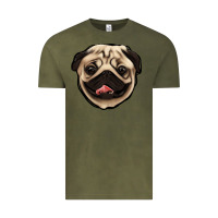 Vintage Olive pug Vintage Tee - Jasminsmagicworld