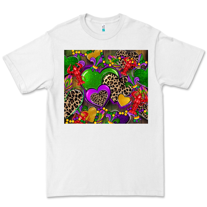 Mardi Gras Hearts Premium Tee by CowGirlArtShop | Teevron