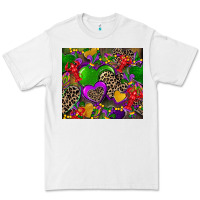 White mardi gras hearts Premium Tee - CowGirlArtShop