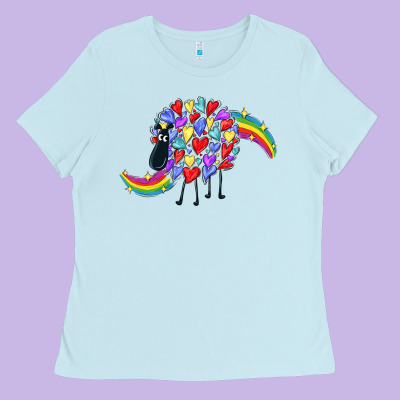Rainbow Sheep Ladies Tee Designed By Cowgirlartshop