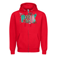 Red pcu Zipper Hoodie - AdoDesignShop
