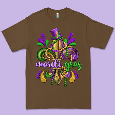 Mardi Gras Fleur De Lis Premium Tee Designed By Cowgirlartshop