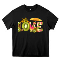 Black love kiwi Heavy Core Tee - RanaPortraitStore