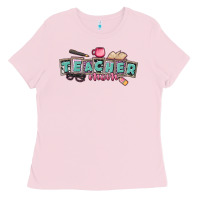 Bubblegum Pink teacher mom Ladies Tee - CowGirlArtShop