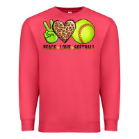 Cardinal peace love softball Premium Sweatshirt - AdoDesignShop