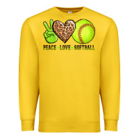 Lemon peace love softball Premium Sweatshirt - AdoDesignShop