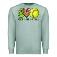 Seafoam peace love softball Premium Sweatshirt - AdoDesignShop