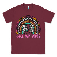 Burgundy race day vibes rainbow Classic Tee - Artiststas