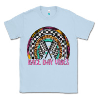 Dusty Blue race day vibes rainbow Classic Tee - Artiststas