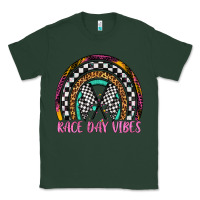 Sports Green race day vibes rainbow Classic Tee - Artiststas