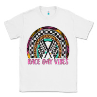 White race day vibes rainbow Classic Tee - Artiststas