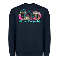Navy with god all things are possible race Heavyweight Sweatshirt - AdoDesignShop