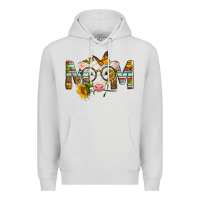 Dove Grey Western Baby Calf Mom With Sunflower Mother's Day Premium Hoodie - LillyAllenDesigns
